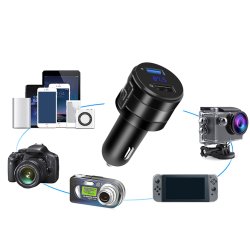M000    TRANSMITER FM BLUETOOTH ŁADOWARKA MP3 2xUSB SD LCD -E810