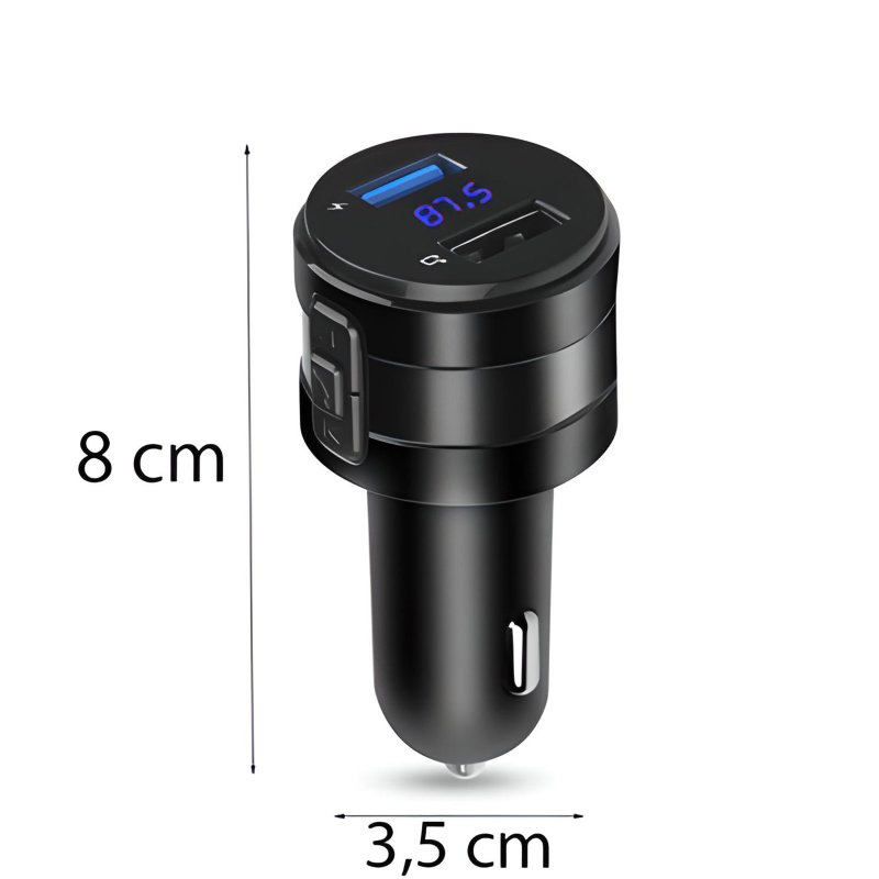 M000    TRANSMITER FM BLUETOOTH ŁADOWARKA MP3 2xUSB SD LCD -E810