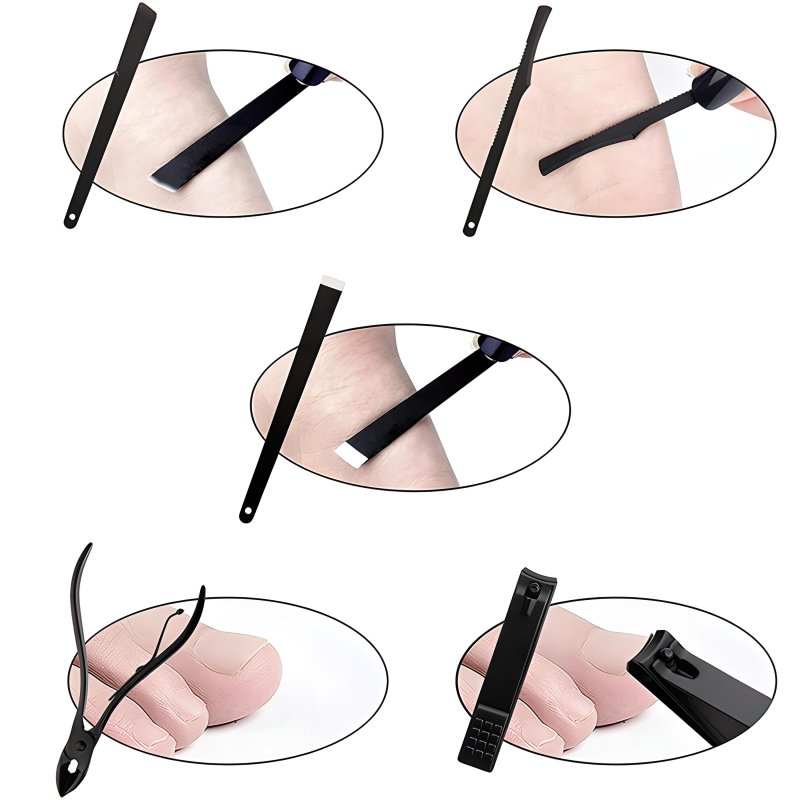 M002E ZESTAW PRZYBORNIK DO MANICURE PEDICURE PAZNOKCI -U089