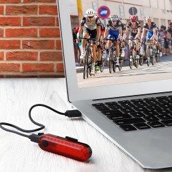 N122  LAMPKA ROWEROWA LED PRZÓD NA USB MOCNA OŚWIETLENIE -S102-1