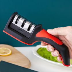 M003C   OSTRZAŁKA DO OSTRZENIA NOŻY KUCHENNYCH TRÓJFAZOWA OSEŁKA RĘCZNA 3w1 -O681