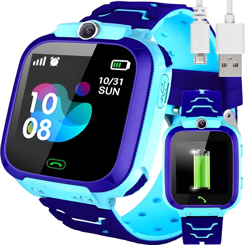 M003C   SMARTWATCH DLA DZIECI ZEGAREK GPS LOKALIZATOR SOS - niebieski E044