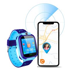 M003C   SMARTWATCH DLA DZIECI ZEGAREK GPS LOKALIZATOR SOS - niebieski E044