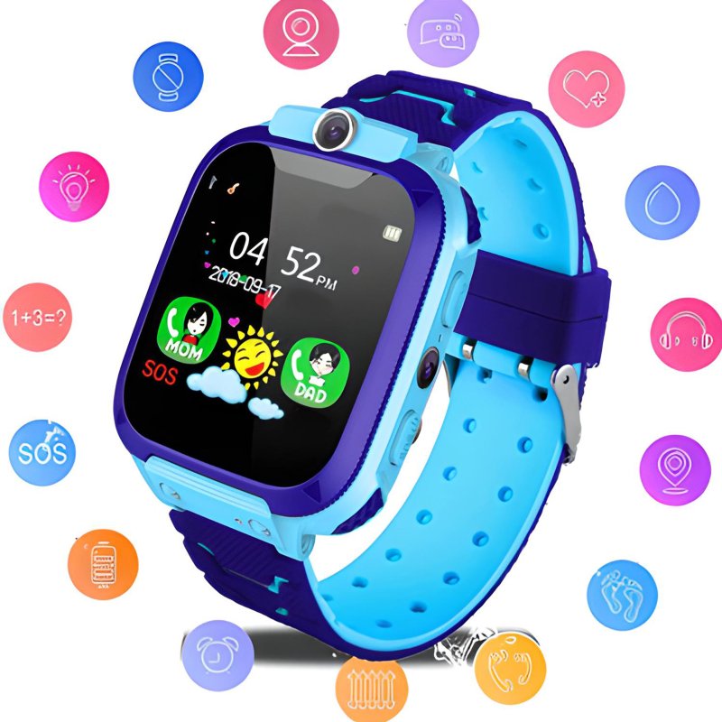 M003C   SMARTWATCH DLA DZIECI ZEGAREK GPS LOKALIZATOR SOS - niebieski E044