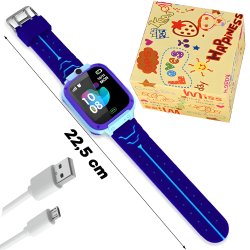 M003C   SMARTWATCH DLA DZIECI ZEGAREK GPS LOKALIZATOR SOS - niebieski E044