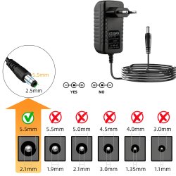 N280 N281 ZASILACZ 12V 2A WTYK DC 5,5 x 2,1MM WTYCZKOWY -E618