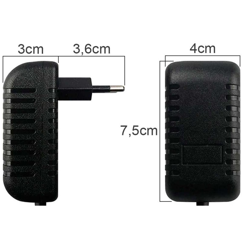 N280 N281 ZASILACZ 12V 2A WTYK DC 5,5 x 2,1MM WTYCZKOWY -E618
