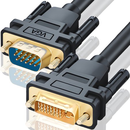 N014 KABEL PRZEWÓD DVI-I DO VGA D-SUB DVI 24+5 DUAL LINK DO MONITORA 150CM -E404