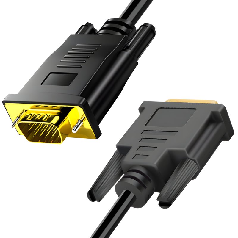 N014 KABEL PRZEWÓD DVI-I DO VGA D-SUB DVI 24+5 DUAL LINK DO MONITORA 150CM -E404
