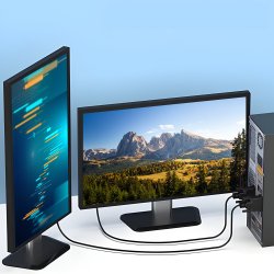 N014 KABEL PRZEWÓD DVI-I DO VGA D-SUB DVI 24+5 DUAL LINK DO MONITORA 150CM -E404