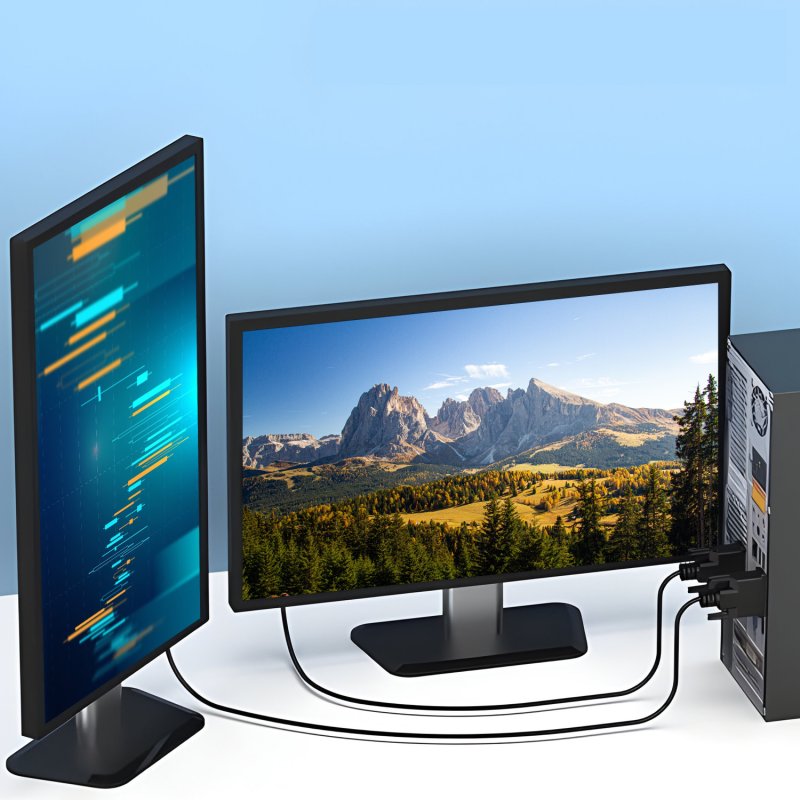 N014 KABEL PRZEWÓD DVI-I DO VGA D-SUB DVI 24+5 DUAL LINK DO MONITORA 150CM -E404