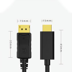 M002F  M000   KABEL ADAPTER HDMI DISPLAY PORT DP PRZEJŚCIÓWKA 4K - E492