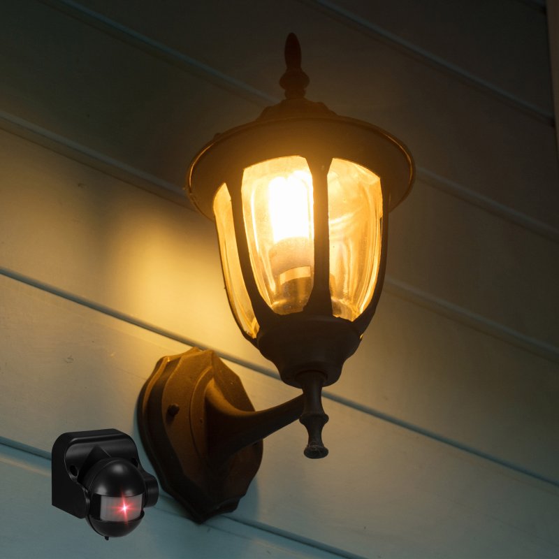 M003C ŚCIENNY CZUJNIK RUCHU ZMIERZCHU PIR ZEWNĘTRZNY LED -E649