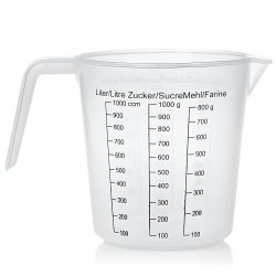 M005A   MIARKA KUCHENNA KUBEK Z PODZIAŁKĄ DZBANEK MIARA 1L -O760