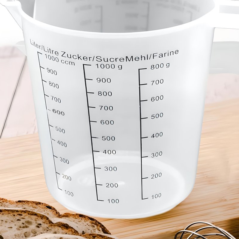 M005A   MIARKA KUCHENNA KUBEK Z PODZIAŁKĄ DZBANEK MIARA 1L -O760