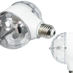 N084 ŻARÓWKA RBG OBROTOWA KULA DYSKOTEKOWA LED MOCNA XL -E714