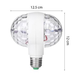 N084 ŻARÓWKA RBG OBROTOWA KULA DYSKOTEKOWA LED MOCNA XL -E714