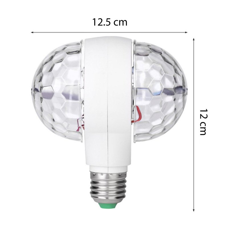 N084 ŻARÓWKA RBG OBROTOWA KULA DYSKOTEKOWA LED MOCNA XL -E714