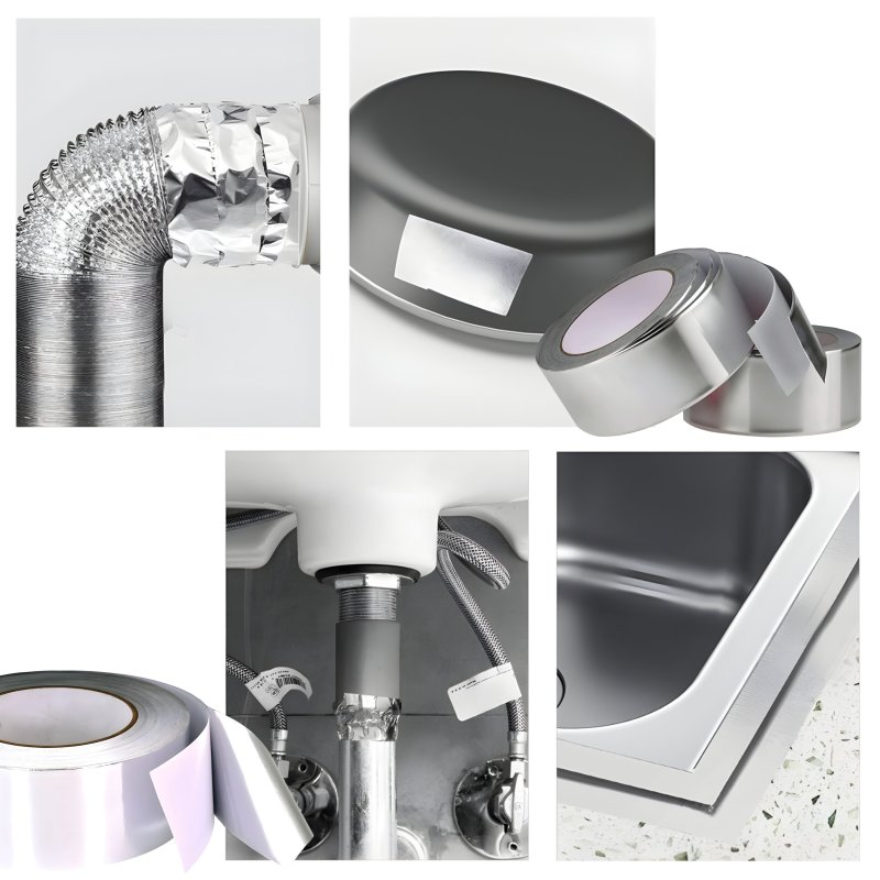 M005B   TAŚMA NAPRAWCZA DUCT TAPE ZBROJONA SREBRNA MOCNA 40M WODOODPORNA KLEJĄCA O843