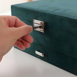 M004A    SZKATUŁKA NA BIŻUTERIĘ ZEGARKI ORGANIZER PUDEŁKO ELEGANCKI KUFEREK POJEMNY - U133