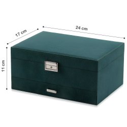 M004A    SZKATUŁKA NA BIŻUTERIĘ ZEGARKI ORGANIZER PUDEŁKO ELEGANCKI KUFEREK POJEMNY - U133