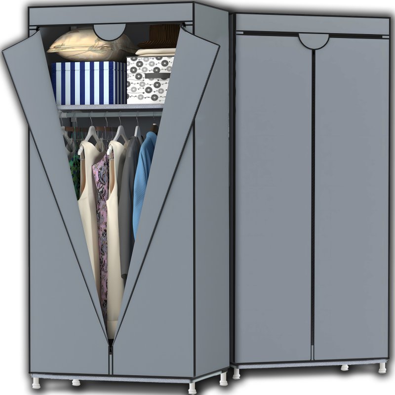 M095 / Z027A SZAFA MATERIAŁOWA TEKSTYLNA SKŁADANA GARDEROBA ORGANIZER NA UBRANIA PÓŁKA O1008
