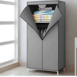 M095 / Z027A SZAFA MATERIAŁOWA TEKSTYLNA SKŁADANA GARDEROBA ORGANIZER NA UBRANIA PÓŁKA O1008