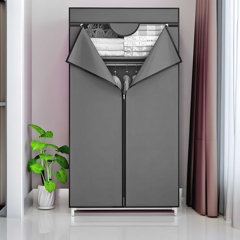 M095 / Z027A SZAFA MATERIAŁOWA TEKSTYLNA SKŁADANA GARDEROBA ORGANIZER NA UBRANIA PÓŁKA O1008
