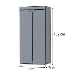 M095 / Z027A SZAFA MATERIAŁOWA TEKSTYLNA SKŁADANA GARDEROBA ORGANIZER NA UBRANIA PÓŁKA O1008
