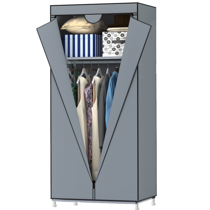 M095 / Z027A SZAFA MATERIAŁOWA TEKSTYLNA SKŁADANA GARDEROBA ORGANIZER NA UBRANIA PÓŁKA O1008
