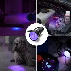 M003A   LATARKA UV LED TAKTYCZNA POLICYJNA AKUMULATOROWA SZPERACZ TESTER BURSZTYNU E858