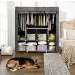 M005C   SZAFA MATERIAŁOWA TEKSTYLNA SKŁADANA GARDEROBA ORGANIZER PÓŁKA DUŻA XXL  -O1028