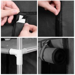 M005C   SZAFA MATERIAŁOWA TEKSTYLNA SKŁADANA GARDEROBA ORGANIZER PÓŁKA DUŻA XXL  -O1028