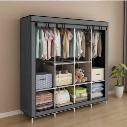 M005C   SZAFA MATERIAŁOWA TEKSTYLNA SKŁADANA GARDEROBA ORGANIZER PÓŁKA DUŻA XXL  -O1028