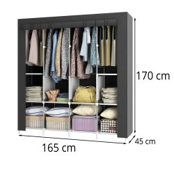 M005C   SZAFA MATERIAŁOWA TEKSTYLNA SKŁADANA GARDEROBA ORGANIZER PÓŁKA DUŻA XXL  -O1028
