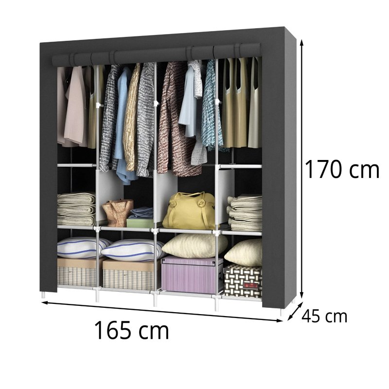 M005C   SZAFA MATERIAŁOWA TEKSTYLNA SKŁADANA GARDEROBA ORGANIZER PÓŁKA DUŻA XXL  -O1028