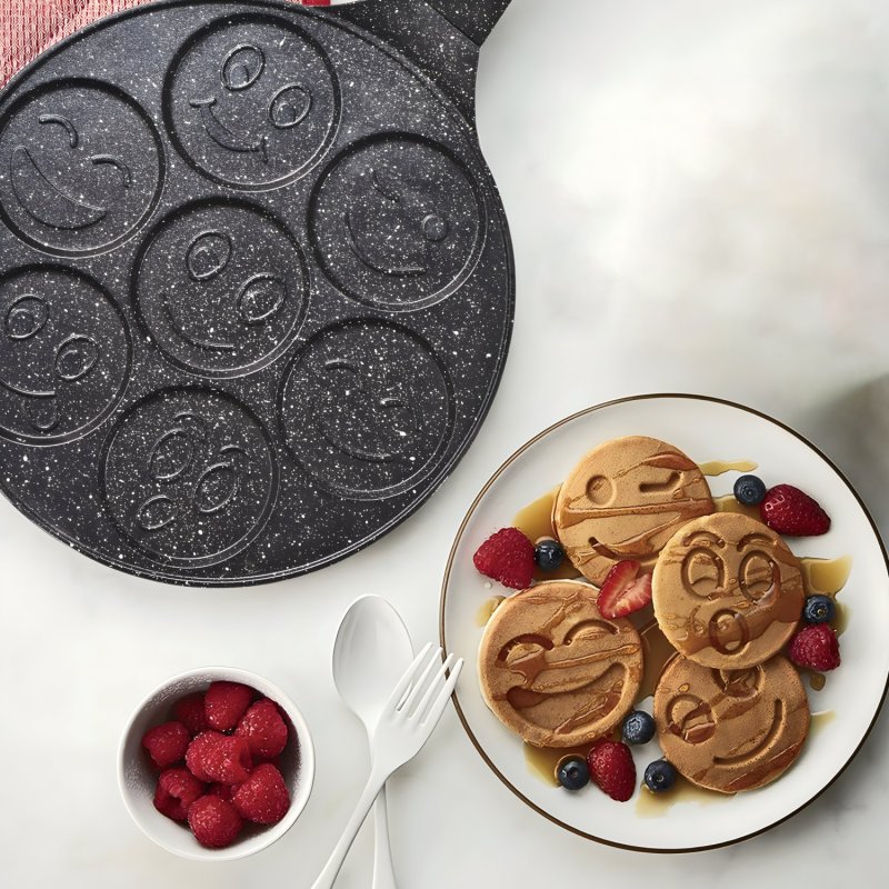 M046D (ALEJA2) Z034G PATELNIA DO NALEŚNIKÓW JAJEK PANCAKES PLACKÓW 26CM NON-STICK FOREMKI BUŹKI  -O905