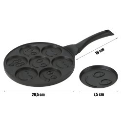 M046D (ALEJA2) Z034G PATELNIA DO NALEŚNIKÓW JAJEK PANCAKES PLACKÓW 26CM NON-STICK FOREMKI BUŹKI  -O905