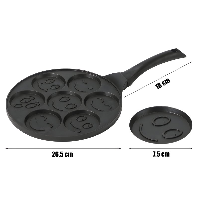 M046D (ALEJA2) Z034G PATELNIA DO NALEŚNIKÓW JAJEK PANCAKES PLACKÓW 26CM NON-STICK FOREMKI BUŹKI  -O905