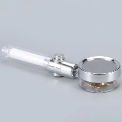 M003D   SŁUCHAWKA PRYSZNICOWA Z TURBINĄ TURBO Z FILTREM 360 EKO JONIZACJA OSZCZĘDNA - O839