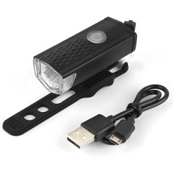N135  ZESTAW LAMPEK ROWEROWYCH LED PRZÓD I TYŁ DO ROWERU + USB LAMPKI ROWEROWE - S207