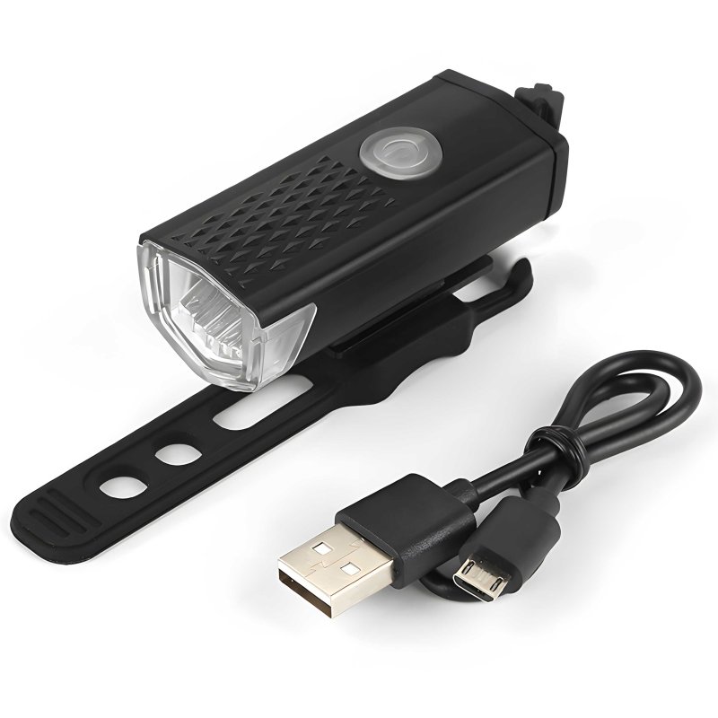 N135  ZESTAW LAMPEK ROWEROWYCH LED PRZÓD I TYŁ DO ROWERU + USB LAMPKI ROWEROWE - S207