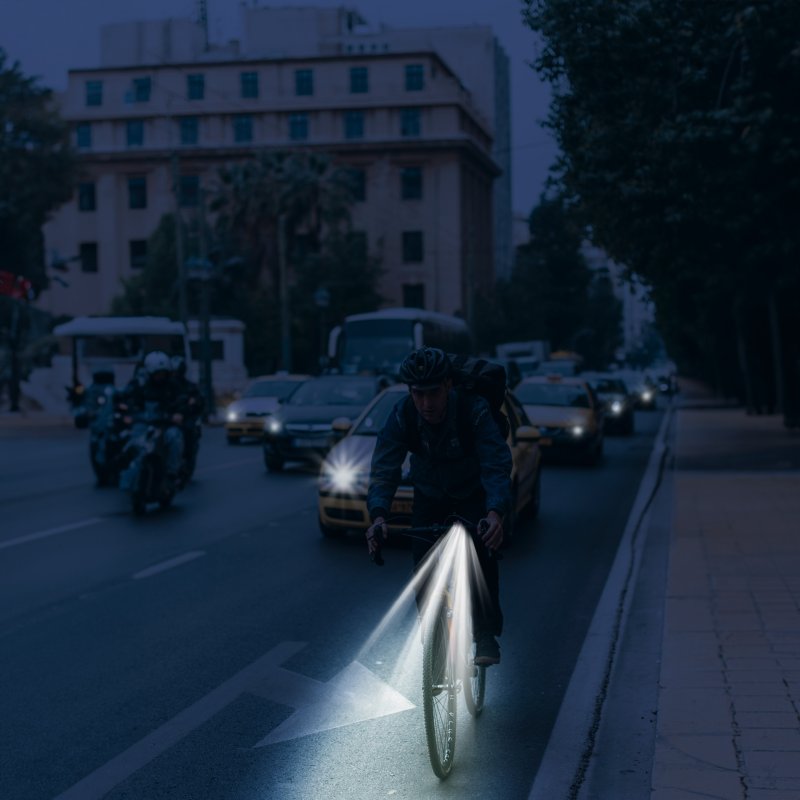 N135  ZESTAW LAMPEK ROWEROWYCH LED PRZÓD I TYŁ DO ROWERU + USB LAMPKI ROWEROWE - S207