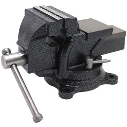 M071D (ALEJA3) Z002D IMADŁO STOŁOWE OBROTOWE ŚLUSARSKIE ŻELIWNE 125 MM SZCZĘKI MAŁE Z KOWADŁEM - O649