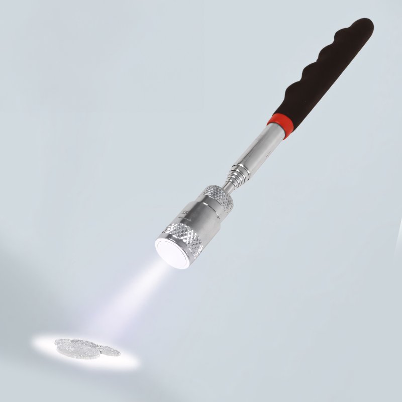 N267 CHWYTAK MAGNETYCZNY MAGNES TELESKOPOWY LATARKA DIODA LED DŁUGI 82CM - E611