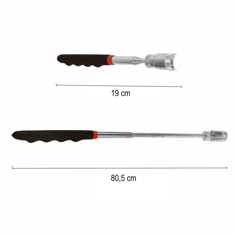 N267 CHWYTAK MAGNETYCZNY MAGNES TELESKOPOWY LATARKA DIODA LED DŁUGI 82CM - E611