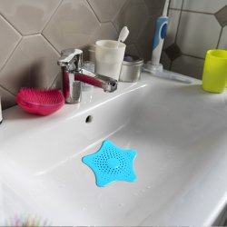 N326 SITKO SILIKONOWE ZLEWU WANNY UMYWALKI FILTR ODPŁYW niebieskie-O078-4