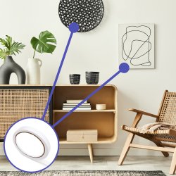 M002E TAŚMA PIANKOWA DWUSTRONNA MONTAŻOWA 1M 18MM MOCNA BIAŁA SAMOPRZYLEPNA - O531