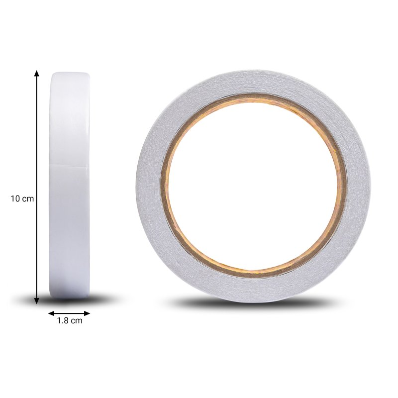 M002E TAŚMA PIANKOWA DWUSTRONNA MONTAŻOWA 1M 18MM MOCNA BIAŁA SAMOPRZYLEPNA - O531