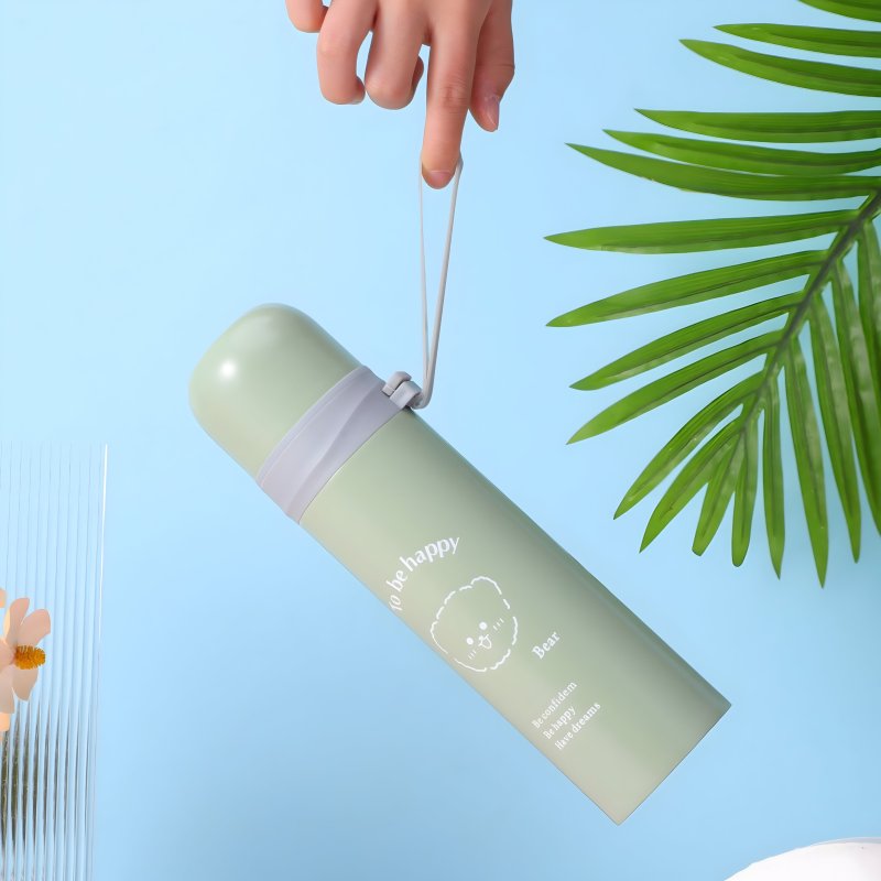 M073C (ALEJA3)  TERMOS STALOWY PRÓŻNIOWY TERMICZNY KUBEK BIDON 500ML 0,5L NA KAWĘ XXL O976-3 ZIELONY